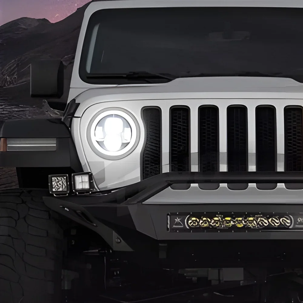 

For Jeep Wrangler 2018-2024 Auto Headlight Assembly Upgrade All New Style LED Plug and Play Projector Lens Car Tools Accessories