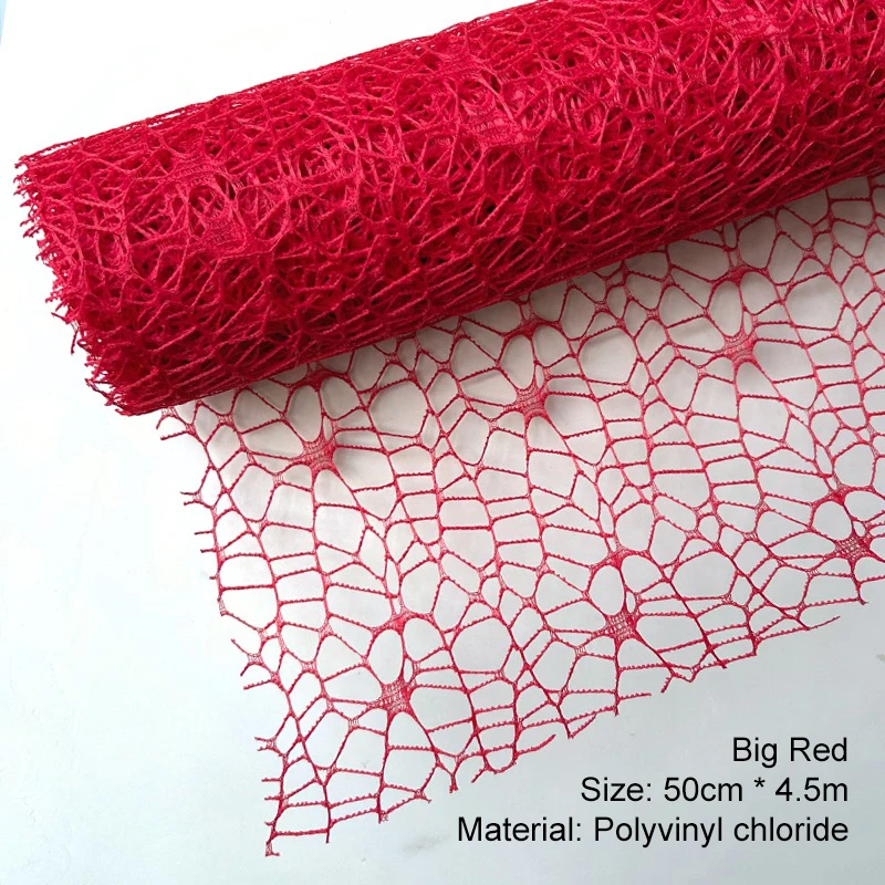 50cm * 4.5m Jacquard Wild Goose Net Flower Wrapped Yarn DIY Handmade Floral Products Jacquard Hollow Mesh Yarn Packaging Paper