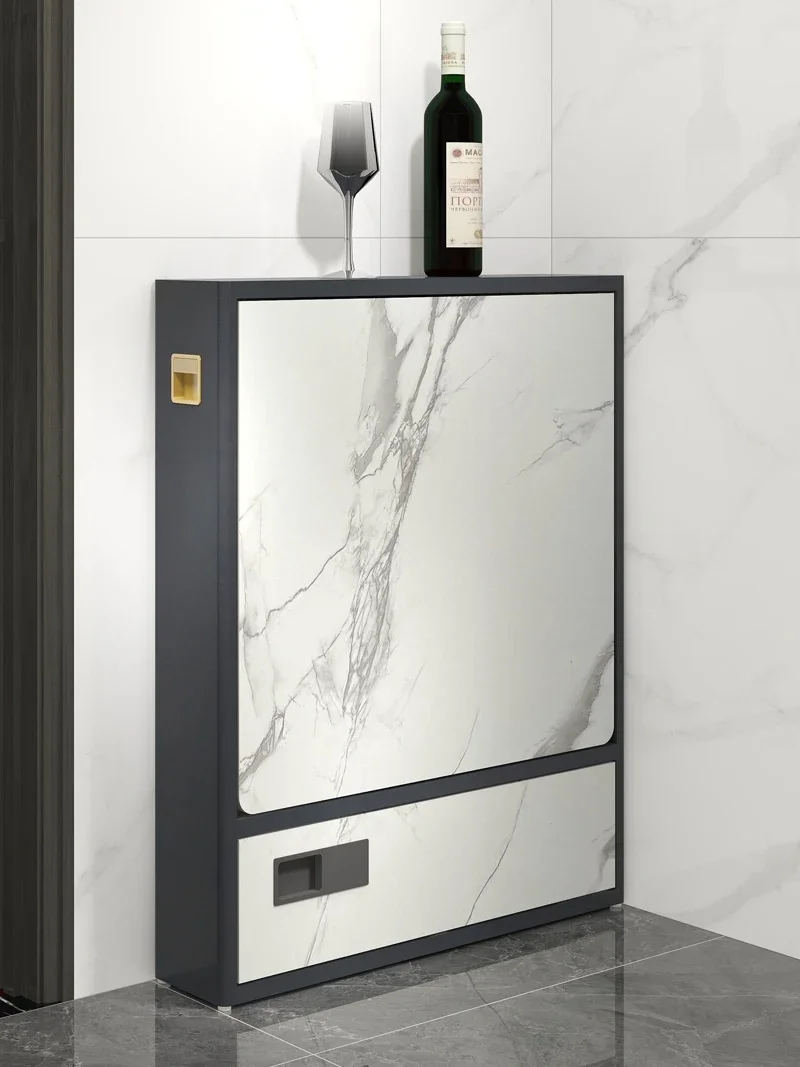 

Folding table invisible multifunctional 13cm ultra-thin dining table, household small table, white