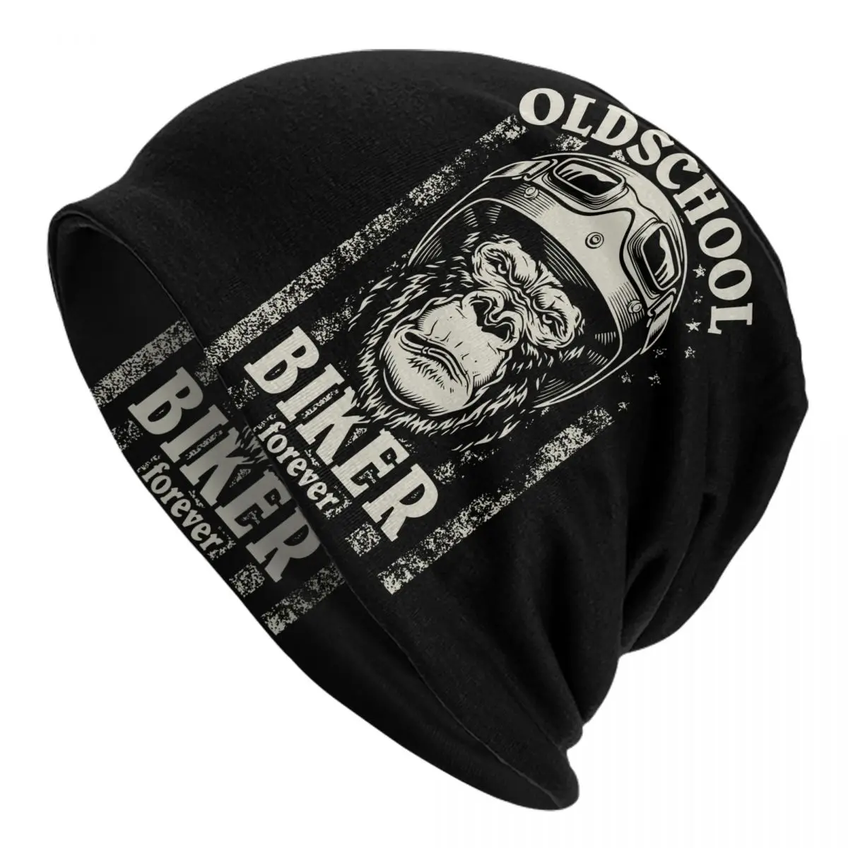 Old School Biker Motorcycle Bike Gorilla Bonnet Hats Hip Hop Outdoor Skullies Beanies Hats Vintage Racing Knitting Hats Caps