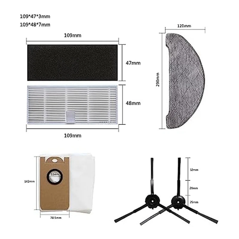 Sac à poussière de remplacement pour aspirateur Laresar L6 Pro, accessoire de vadrouille, T10