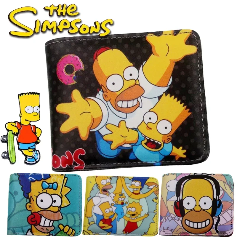 ใหม่ Simpsons กระเป๋าสตางค์น่ารักอะนิเมะการ์ตูนรอบกระเป๋าเหรียญนักเรียนแนวโน้มแฟชั่นคู่สร้างสรรค์ขนาดใหญ่ความจุกระเป๋า