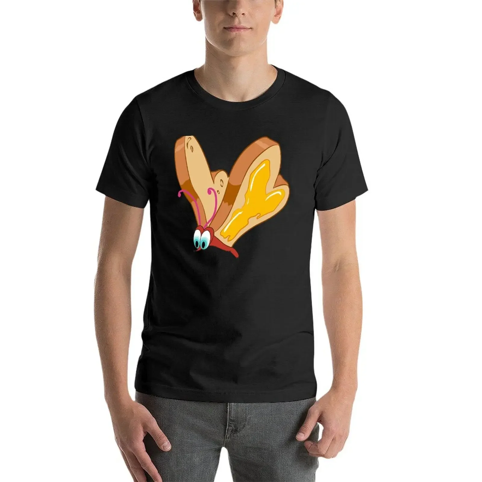 Bread and Butterfly T-Shirt anime figures basketball graphic tees mens big and tall t shirts