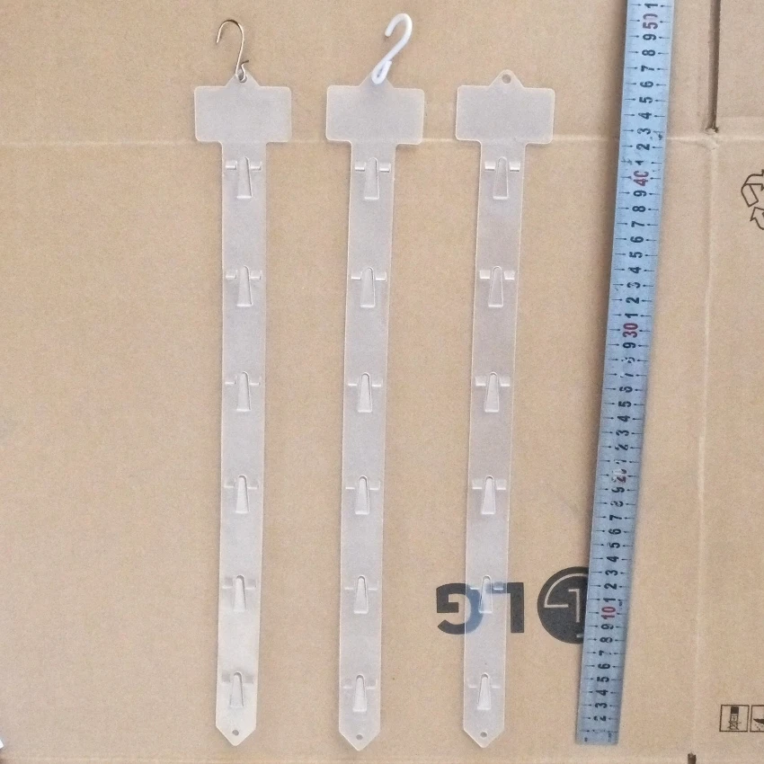 L47cm Plastic Merchandise Display Clip Strip PP Hang Holder Products Package in Supermarket 60pcs