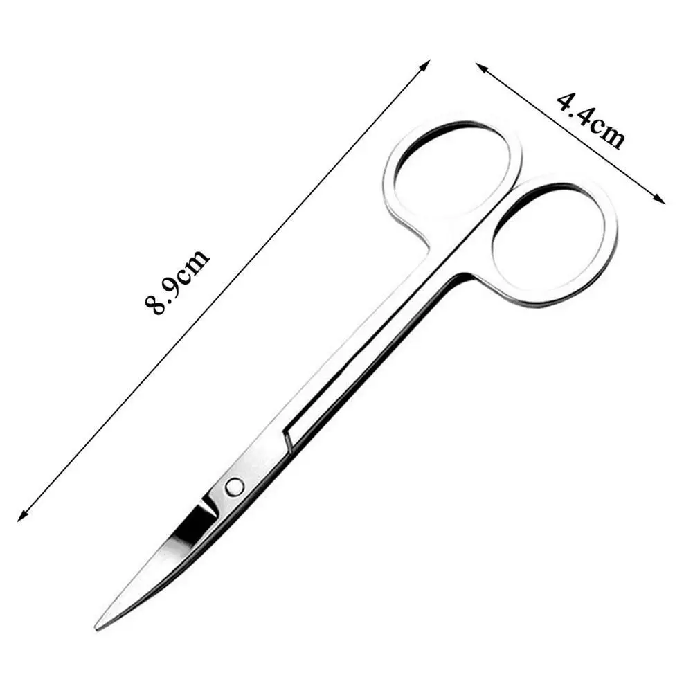 10cm Animal Veterinary Vet Medical Stainless Steel Scissors Scissors Tip Surgical Straight Curved Haircut B7N5