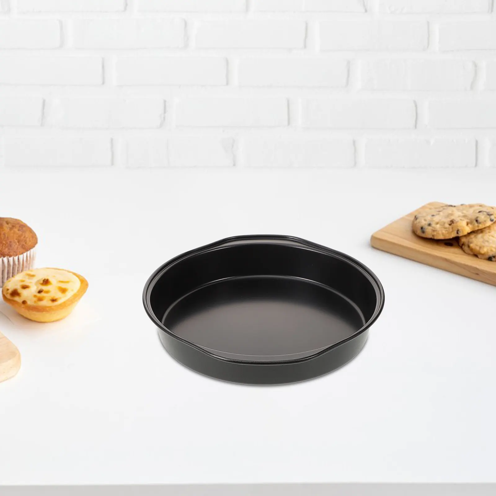 Carbon Steel Nonstick Pizza Pan Baking Tray Oven Baking Tool Even Heat Distribution Scratch Resistant for Family Kitchen