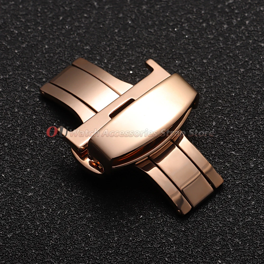 10mm 12mm 14mm 16mm 18mm 20mm 22mm Edelstahl Schmetterlingsverschluss Uhrenarmband-Schließe Faltschließe Uhrenarmbänder Zubehör – Detail 11