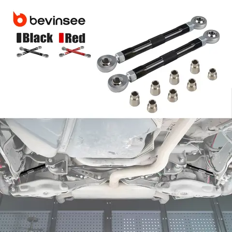 BEVINSEE Adjustable Rear Toe Links for VW for Golf MK7 GTI R for Tiguan MK2 for Passat B8 for Audi A3 8V S3 RS3 8V TT for Skoda