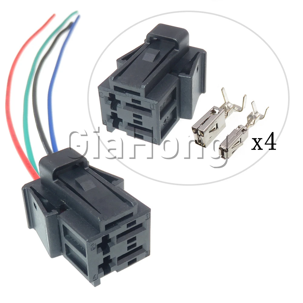 1 Set 4 Ways 1-1418507-2 Car Socket for BMW 4H0972704 AC Assembly Composite Adapter Auto Electric Cable Wiring Connector