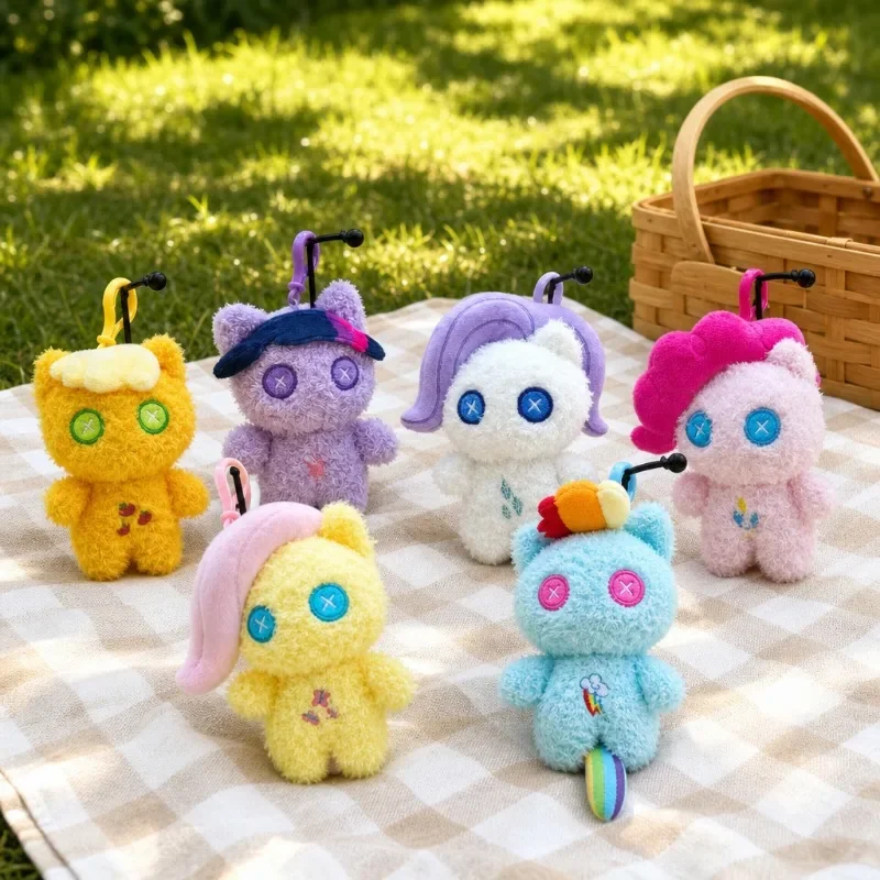 Hasbro My Little Pony Pinkie Pie Applejack Plush Pendants Soft Stuffed Keychain Bag Backpack Collection Ornaments Gifts