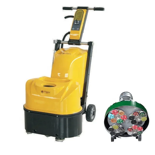 

380V 7.5KW Stone Concrete Ground Grinding Machine 6 heads Floor Polishing Machine Dust-free epoxy ground grinding machinery