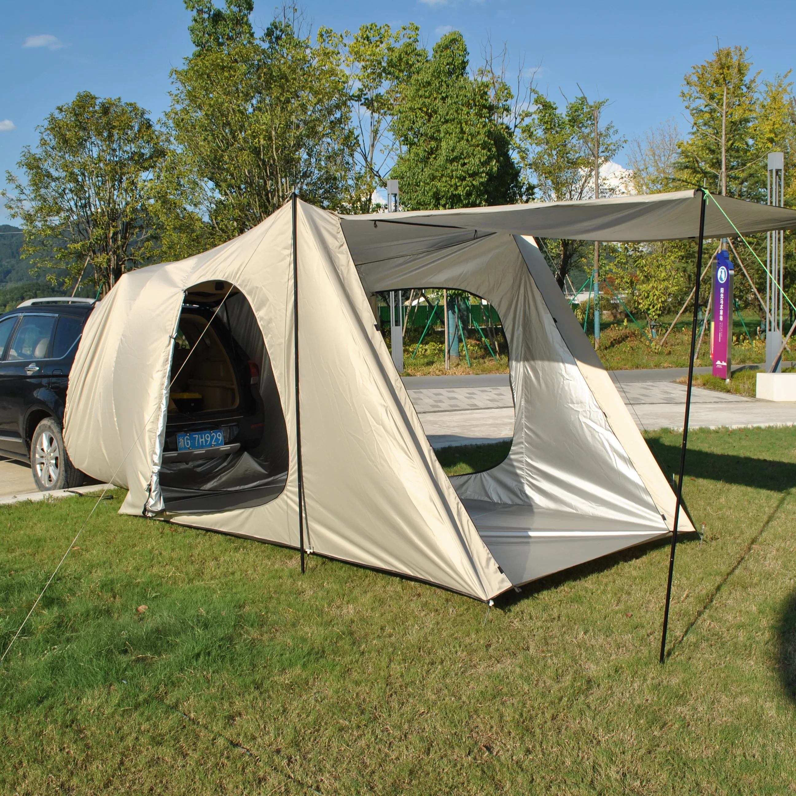 

Car tent for camping , 2-person camping tent, camping hatchback tent, fishing outdoor tent, house party event