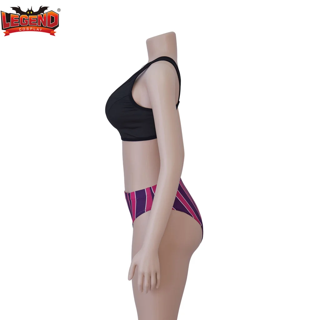 في المخزون لعبة LOL Jinx تأثيري حلي الفتيات Jinx الصيف الشاطئ المحاصيل الأعلى السراويل ملابس السباحة النساء لعبة مثير ثوب سباحة مثير الزي