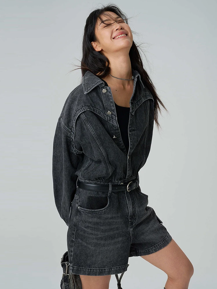 

Джинсовые комбинезоны MSLAN Hong Kong: повседневные, ретро, со средней посадкой, из хлопка, удобные, для работы и отдыха, на все сезоны