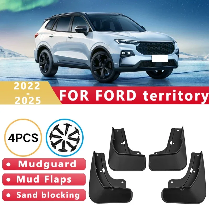

Mud Flaps Fit for FORD Territory Equator 2022-2025 2023 2024 Mudguards Tire Fenders Splash Proof Accessories Wheel Guards 4ps