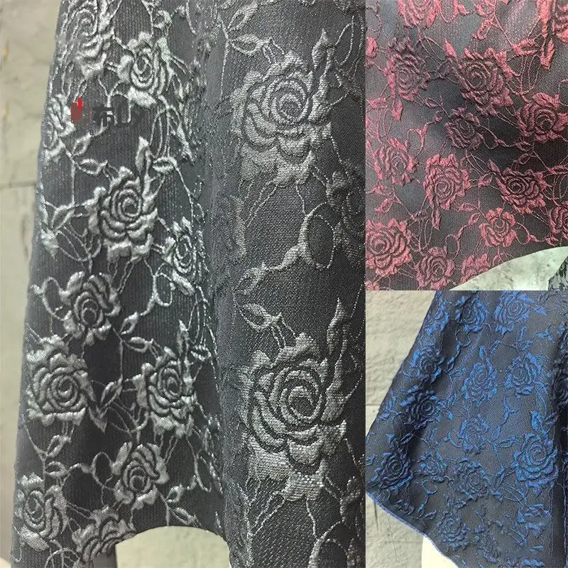 chinese-style-embossed-rose-3d-jacquard-fabric-diy-decor-for-hanfu-evening-dress-high-end-designer-apparel-material