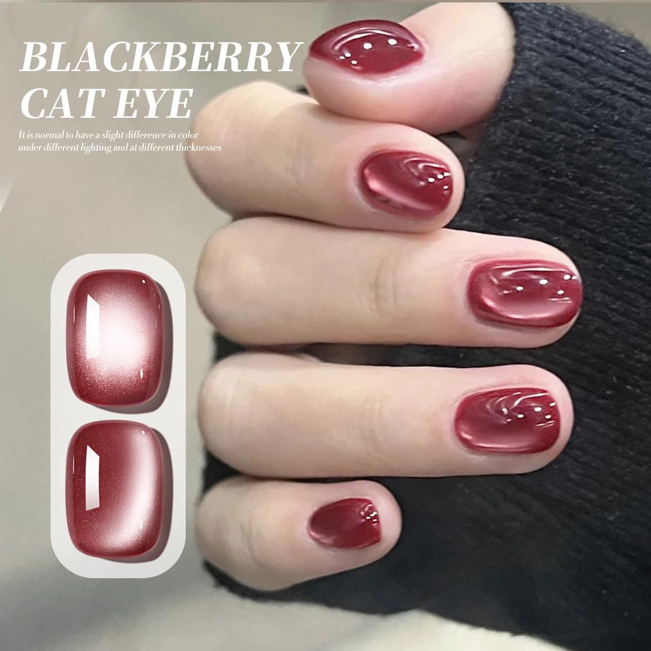 10ML 1pcs Red Nails Autumn Nails Christmas Nails 2025 New Glass Bead Cat Eye Gel Nail Polish Nail Supplies Nail Art