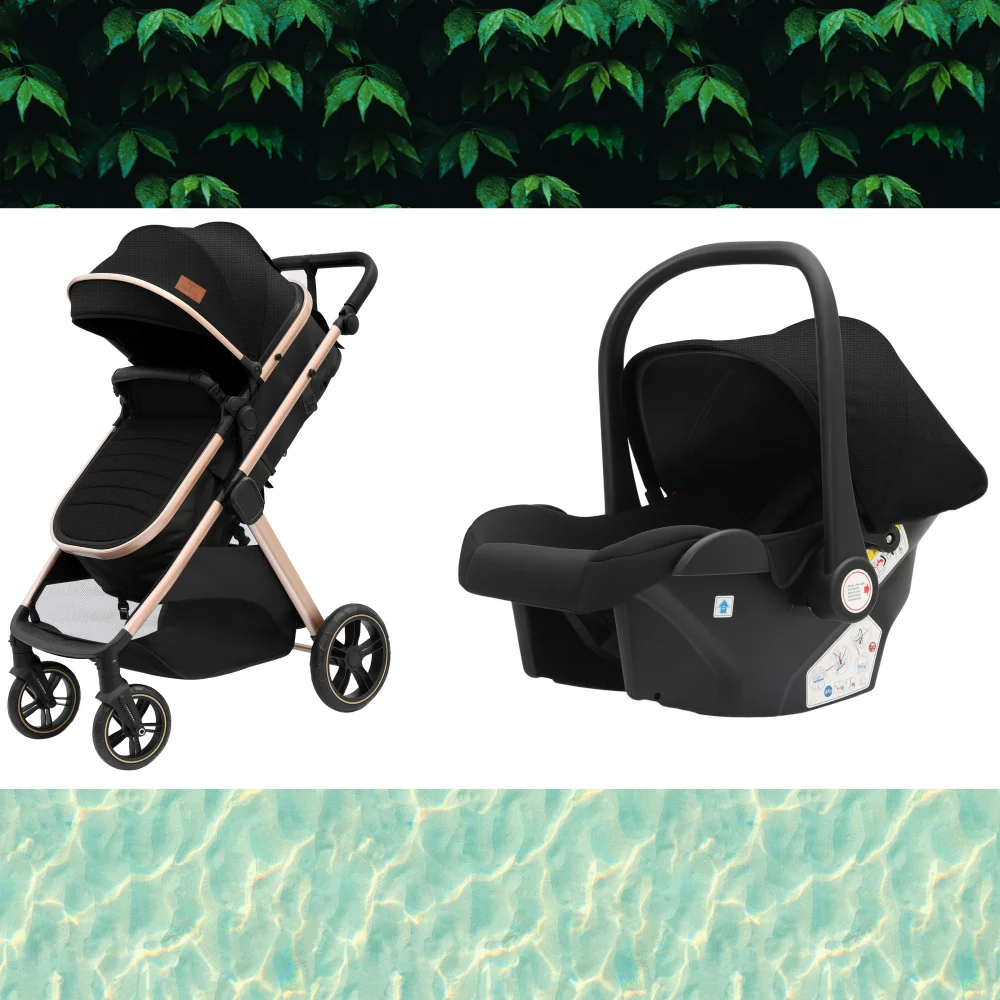 Passeggino per bambini, passeggino multifunzionale di lusso, passeggino da viaggio con seduta alta, passeggino per neonati, passeggino 3 in 1 con seggiolino auto per bambini, materassino in memory