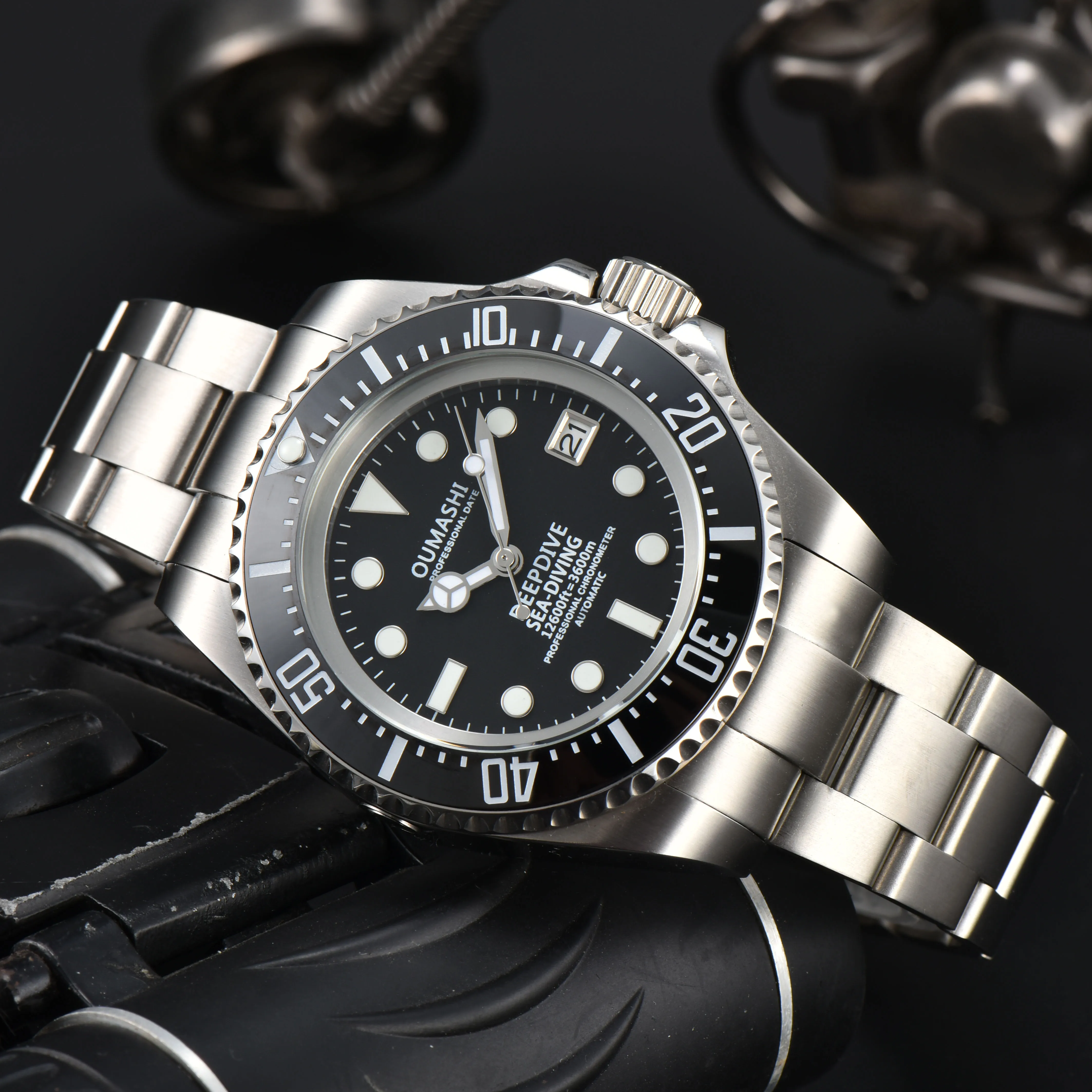 44mm High-end Men's Watch Luxury Custom Watch NH35 Mechanical Watch Sapphire Glass Stainless Steel Strap Waterproof Watch