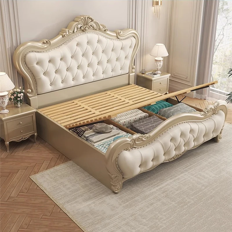 Large Size Room Decor Bed Beauty Professional Vintage Simple Trendy Hotel Universal Bed Sleeping Sun Muebles Home Furniture
