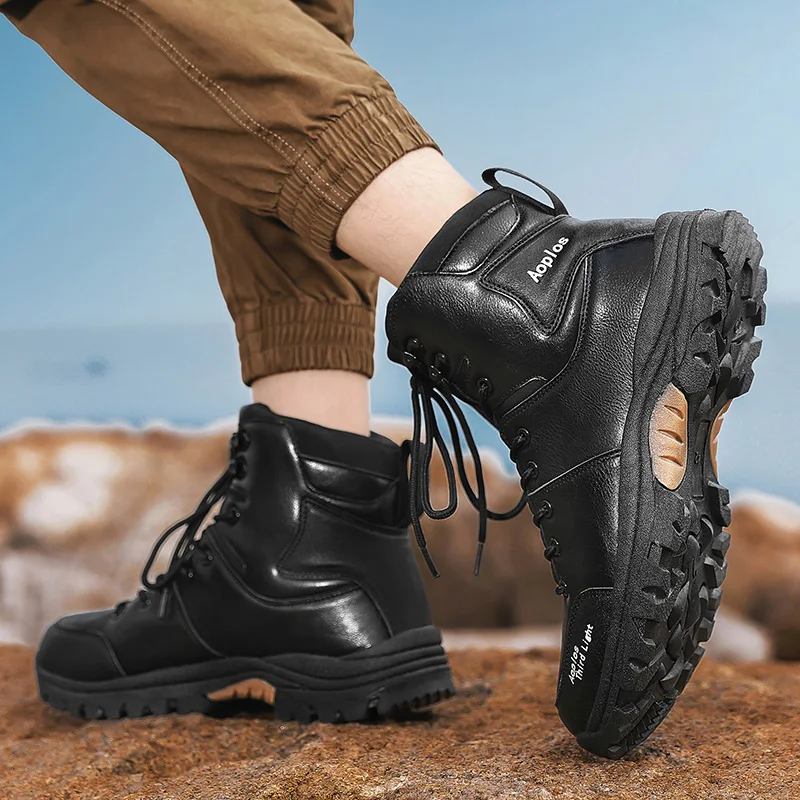 Unisex Outdoor Hiking Trekking Shoes Non-slip Wear-resistant Hunting Boots Mountain Climbing Camping Footwear