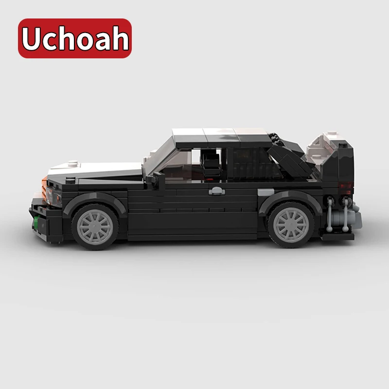 MOC-décennie s de construction de voiture tout-terrain pour enfants, noir et blanc, modèle dos, jouet cadeau, 418 pièces