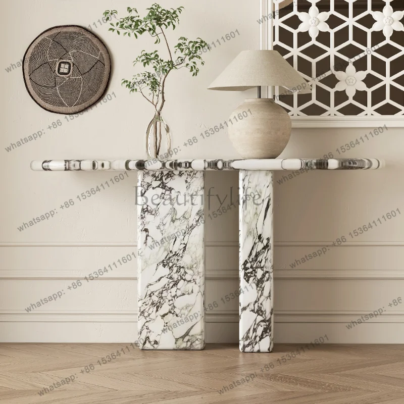 XX.Round Luxury Console Table Classic Design Exquisite Creative Entryways Table Elegant Unique Scrivania Living Room Furnitur