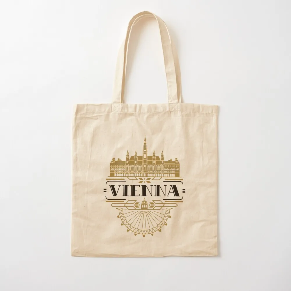 

Vienna Austria Art Deco Souvenir Tote Bag Handbags women eco bag folding tote bag screen Canvas Tote