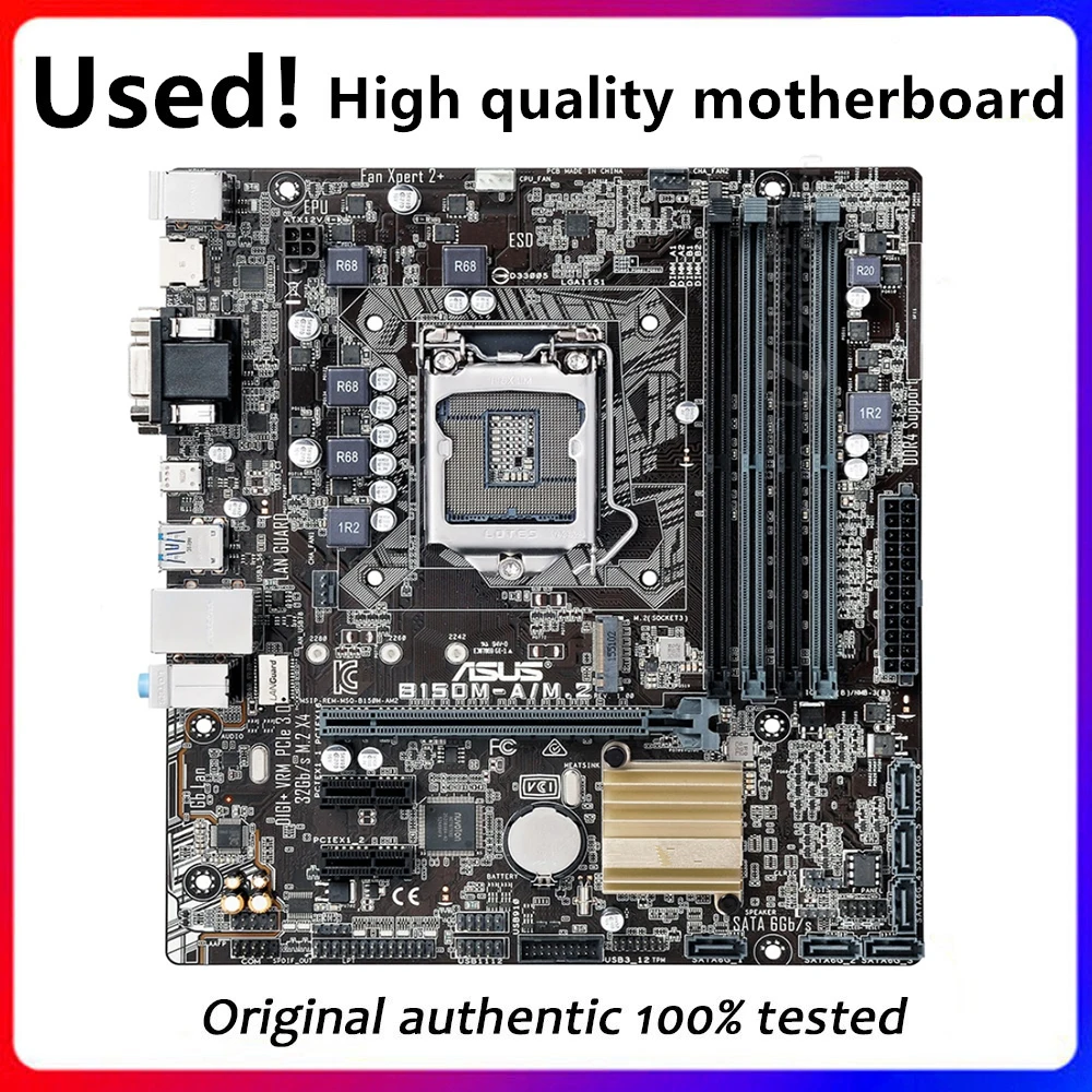 

For Asus B150M-A/M.2 Original Used Desktop Intel B150 B150M DDR4 Motherboard LGA 1151 i7/i5/i3 USB3.0 SATA3