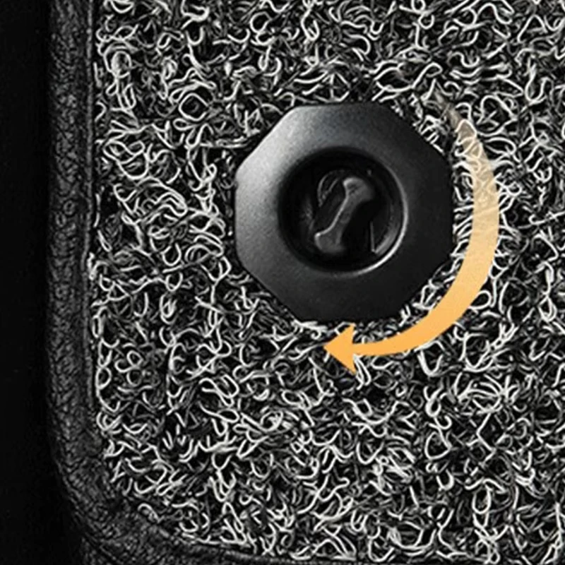 4Pcs Black Car Floor Mat Fastener Clips Universal Double Layer Carpet Screws Non-Slip Plastic Buckle for Mat Fixing Accessories