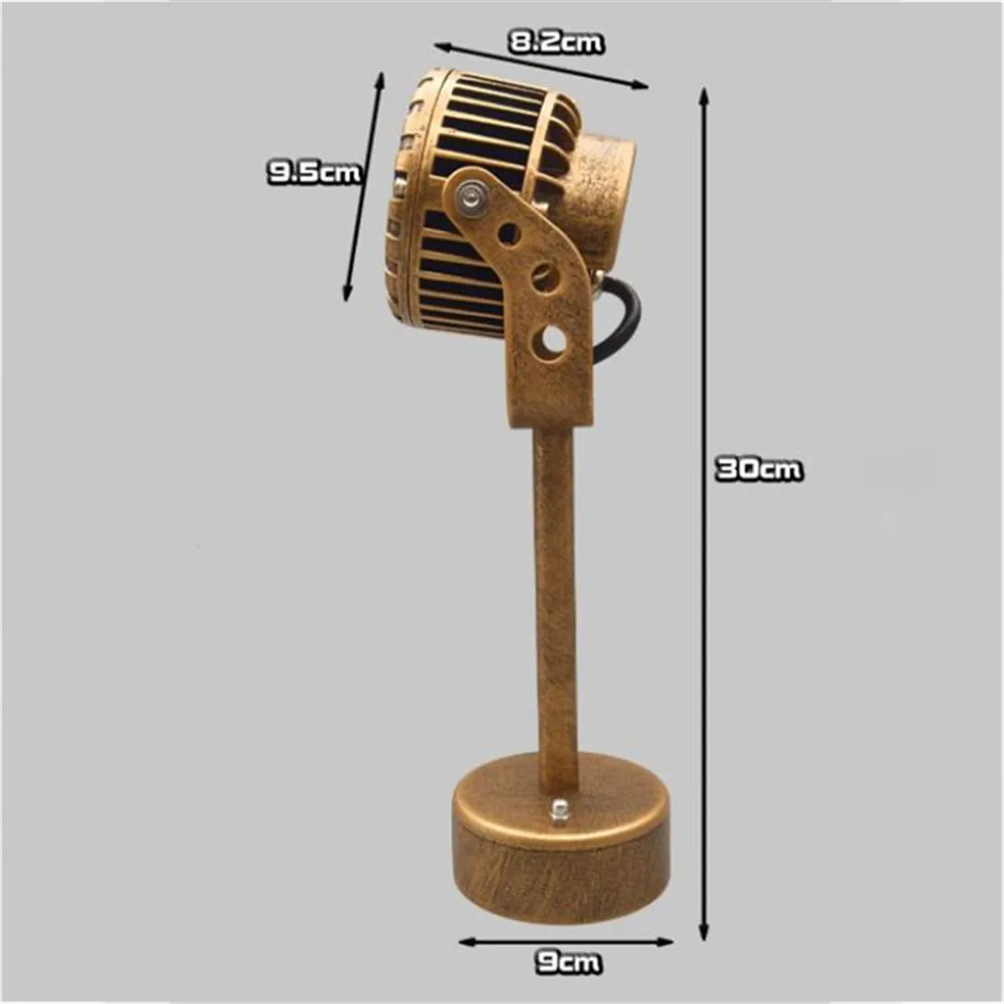 ヴィンテージ 10W 3000K 4000K 6000K 屋外スポットライト ランドスケープランプ、防水調整可能スポットライト 庭、旗竿、家、木用