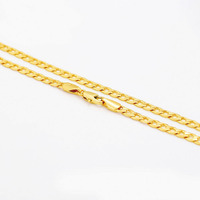 XP Jewelry --( 45/50/60 cm x 4/6/8 mm) 24 k Pure Gold Plated Figaro NK 1:1 Necklaces for Men Women Fashion Jewelry Eco-Friendly