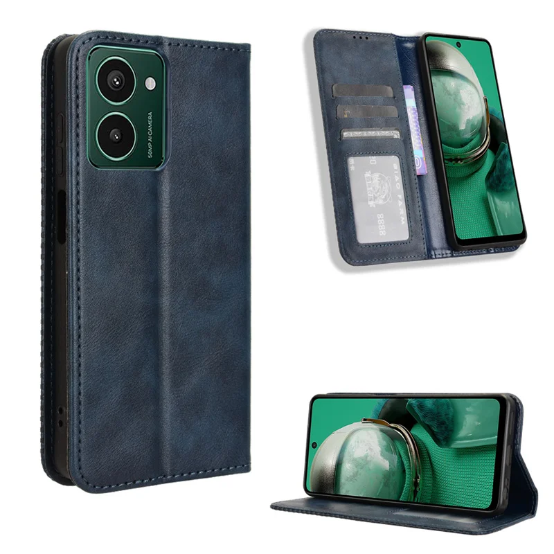 Pertain to HMD Pulse Pro luxury magnetic retro wallet leather case for HMD Pulse Plus HMD Pulse Magnetic phone case