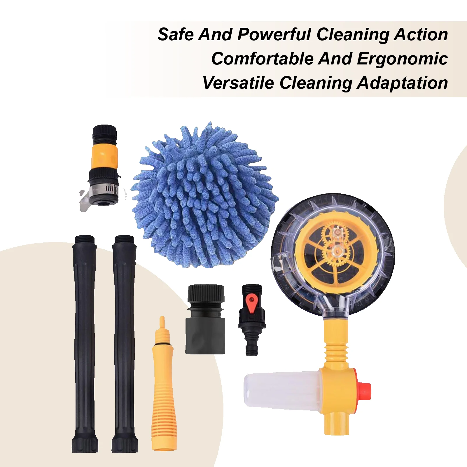 Car Wash Brush Car Cleaning Mop Rotating Extendable No Scratch Duster for Dust Automotive Vehicle Auto Dirt Detailing Washing