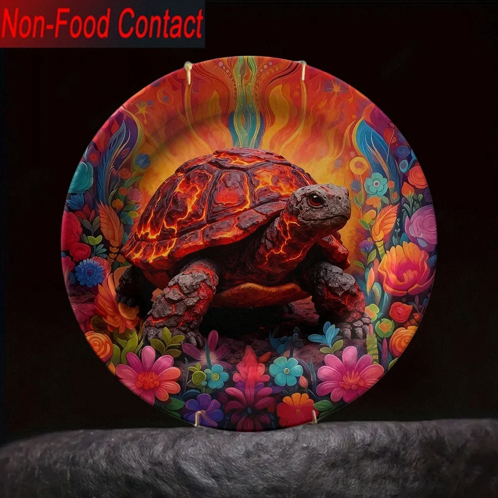 Christmas2D 1pc Ceramic Decorative Plate, Non-Consumable Pure Decoration, Home Tabletop Art Ornament for Living Room Bedroom