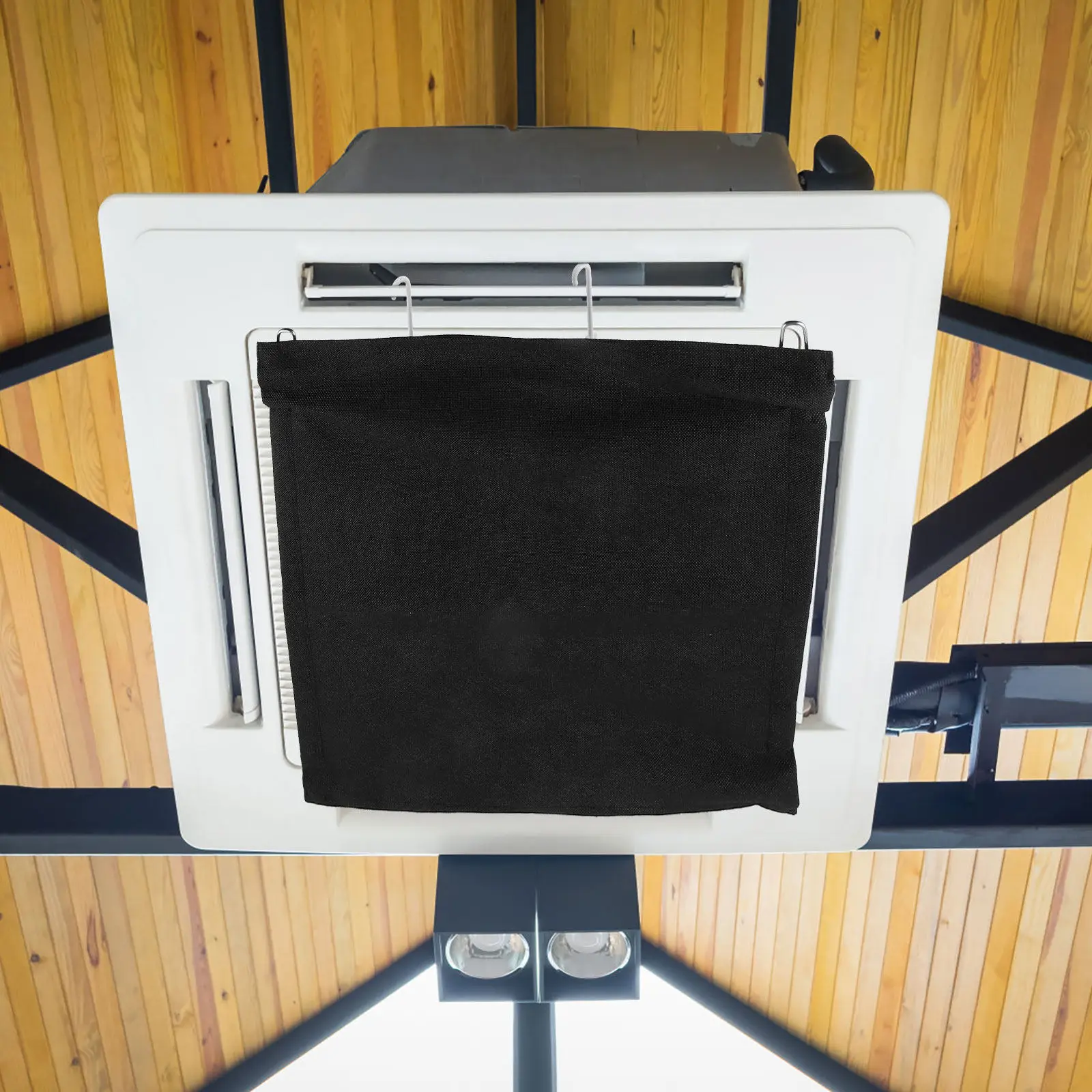 Square Air Conditioner Deflector for Central Ac Systems Sleek White Vent Baffle to Redirect Airflow Improve Cooling Efficiency