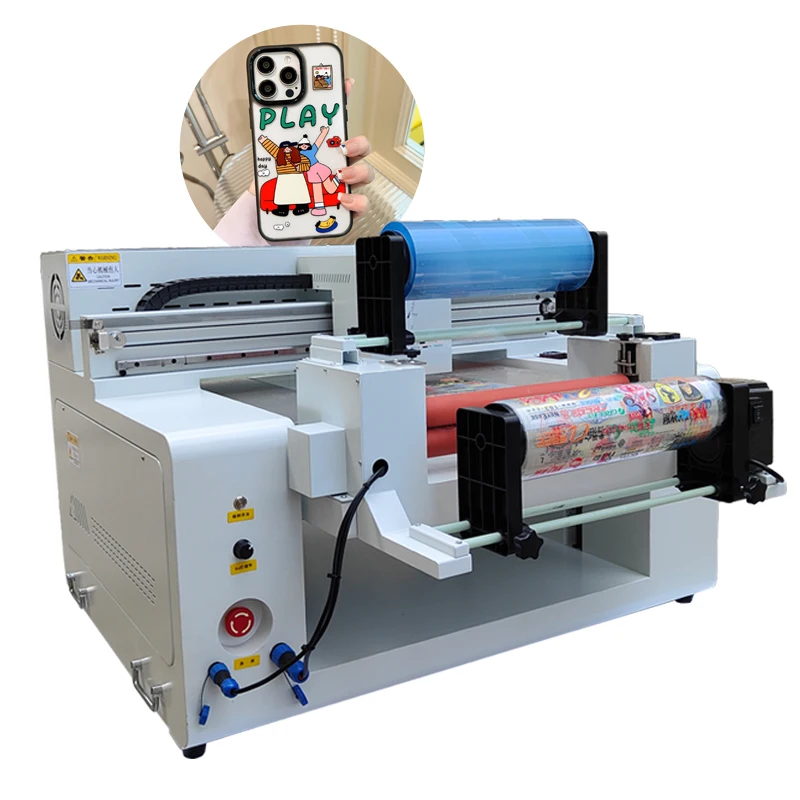 Mutifunctional 60*50 Cm 6050 Uv Flat And Roll Printer Dual Xp600 Print Head 2 In 1 Uv Dtf Printer A3