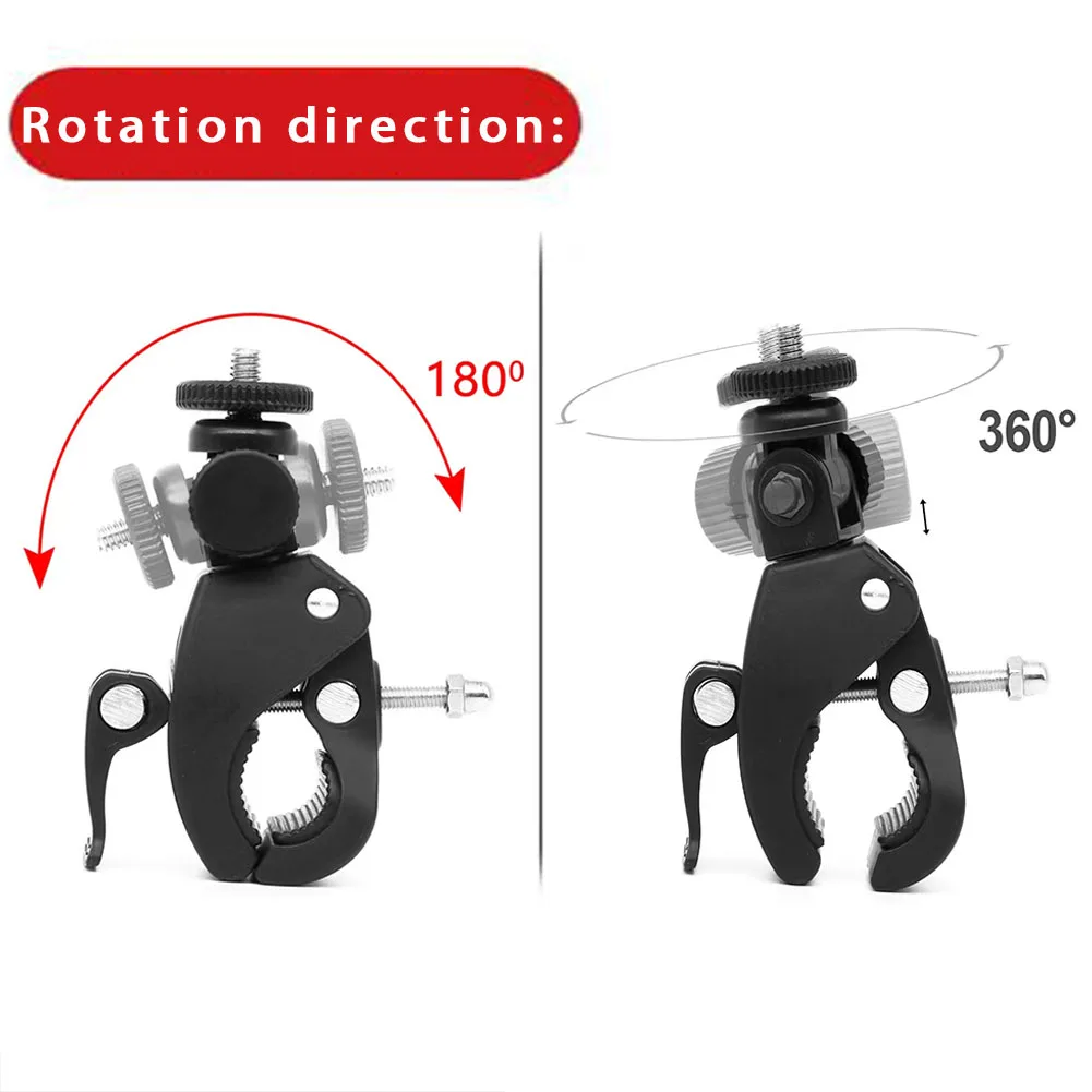 Support de montage pour guidon de vélo et moto Insta360, GoPro, Fore13, 12, 11, 10, YI, 4K, SJ, Capture d\'écran, DJI OSMO, Accessoires pour caméra