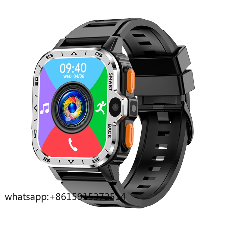 TLCRETE K7 PGD 4G Smartwatch 2.03 بوصة HD شاشة مع BT Call WIFI GPS كاميرا مزدوجة أندرويد بطاقة SIM الرياضة ساعة ذكية للرجال ث