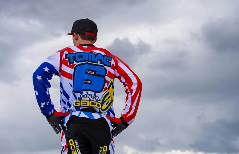 2025 Honda # 6 Eli Tomac Maillot de motocross pour homme Chemise de course respirante à séchage rapide Haut de moto tout-terrain confortable pour l'équitation d'été