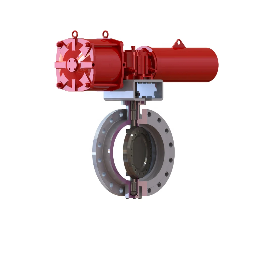 

Low cost PTFE linear wafer connection pneumatic butterfly valve pneumatic actuated control valve