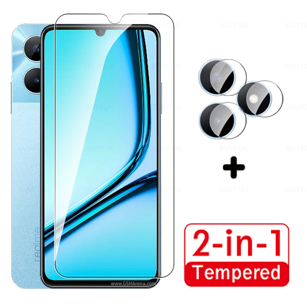 2in1 Tempered Glass For Realme Note 50 Camera Screen Protector Realmi Realmy Note50 Not 50 4G 2024 RMX3834 Phone Protective Film