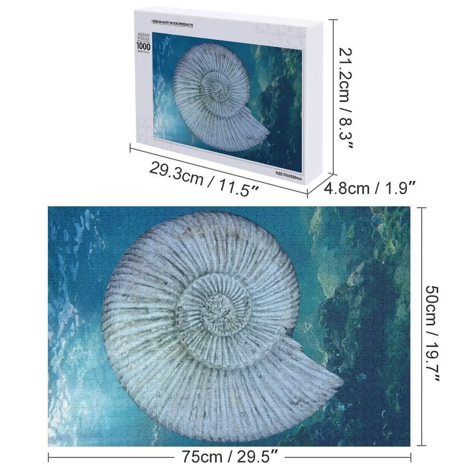化石アンモナイト ジグソーパズル パーソナライズされた子供向けギフト パーソナライズされたおもちゃ 写真カスタムパズル
