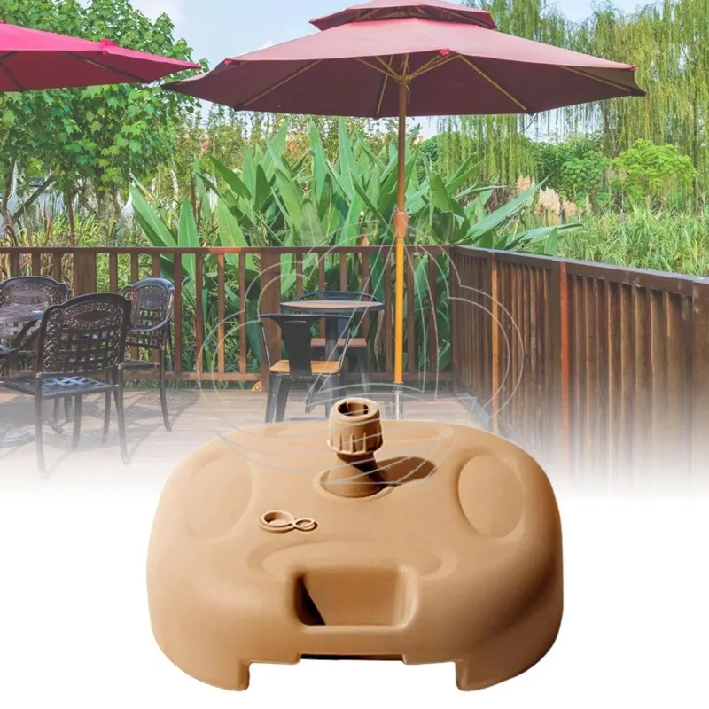 Patio Umbrella Stand Base Umbrella Weight Replacement Square Windproof Water Filled Pole Holder for Deck Garden Patio Yard