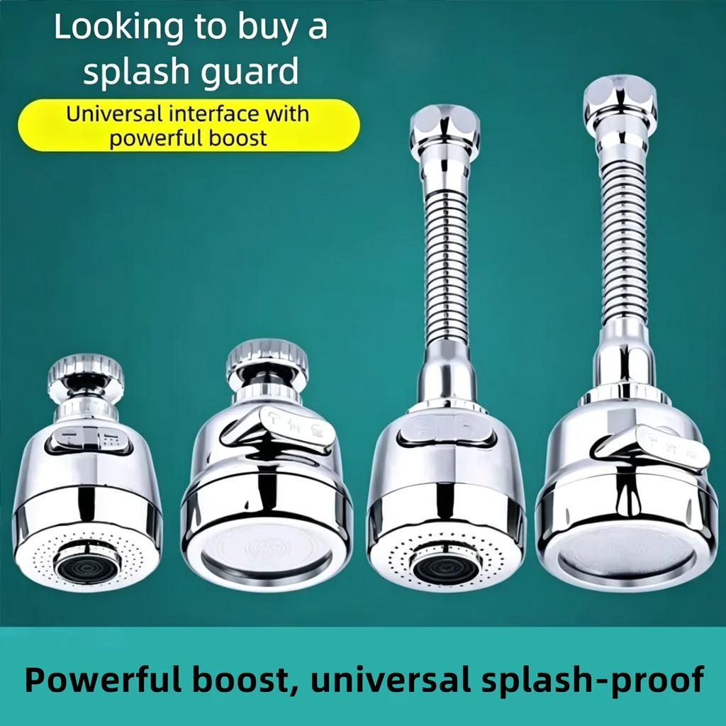 Universal Kitchen Faucet Extenders Adapter 3 Modes 360° Rotation Water Saving Tap Nozzle with Filter - Kitchen Gadgets Spray
