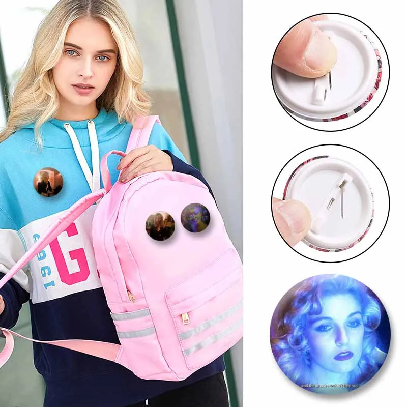 Horror Figure Laura Palmer Enamel Pins Creative Twin Peaks Brooch Bag Clothes Decorative Accessories Jewelry Badge XMAS Gifts