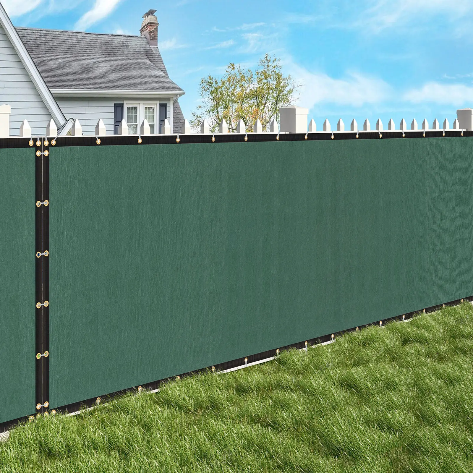 Imagem -04 - Hdpe Tecido Mesh Shade Cover Jardim Pára-brisas Privacy Fence Screen Verde 6x50ft