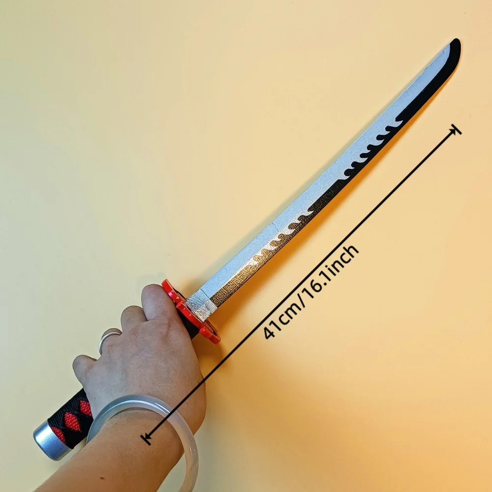 16 بوصة 42 سنتيمتر كاتانا أنيمي تأثيري الدعامة النينجا سكين الساموراي البلاستيك سكين النينجا صابر السيف الحقيقي اليابانية كاتانا لعبة غير حادة هدية #4