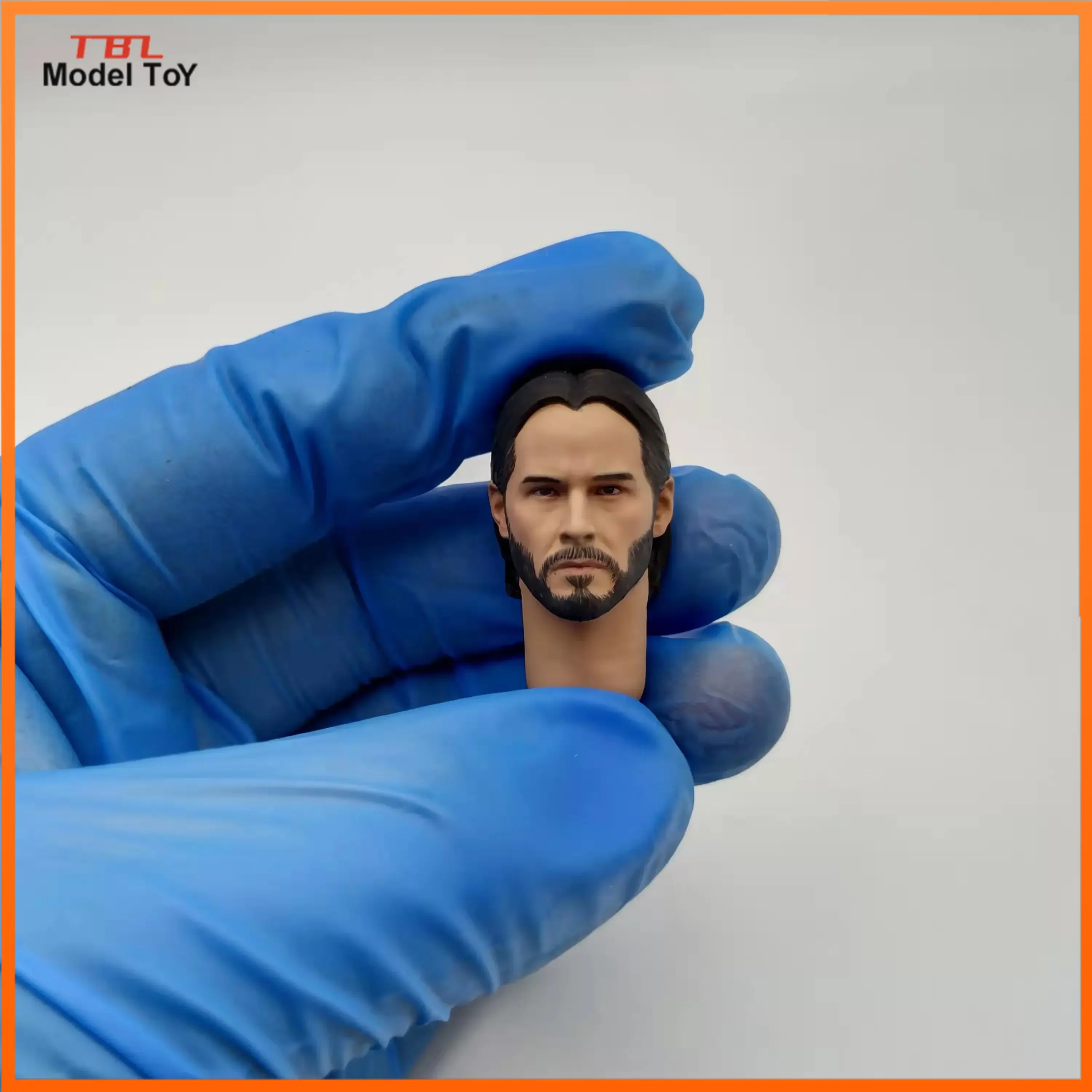 1/12 Scale Keanu Reeves Head Sculpt Handpaint Male Soldier Head Carving Model Fit for 6in Action Figure Body Doll Toy