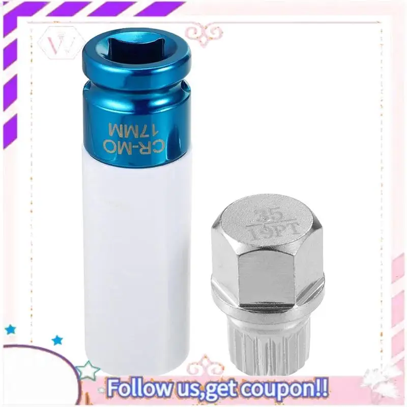 

Простой в использовании комплект стопорных гаек для колесных винтов 35/19PT с защитой гнезда, комплект гнезда для снятия противоугонных ключей для BMW